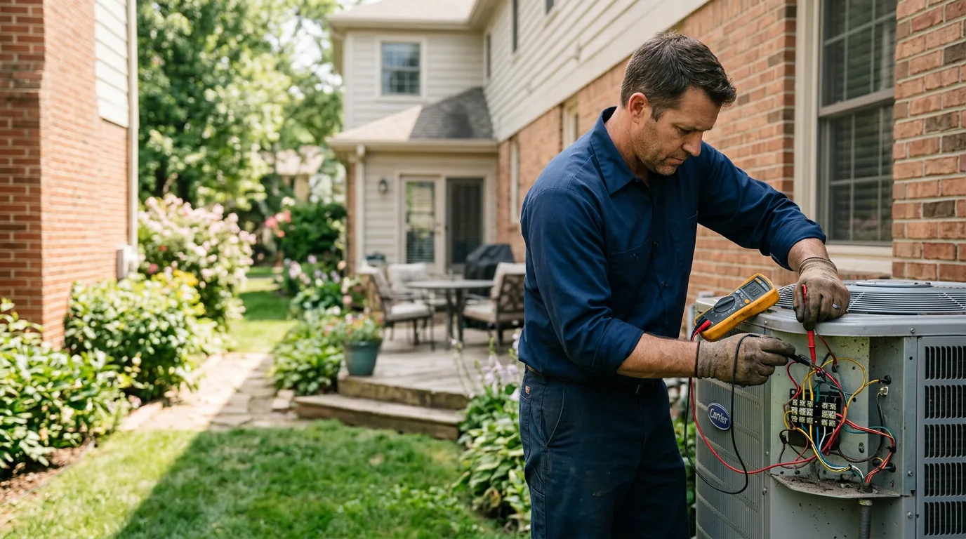 HVAC technician working near Fontanet, IN